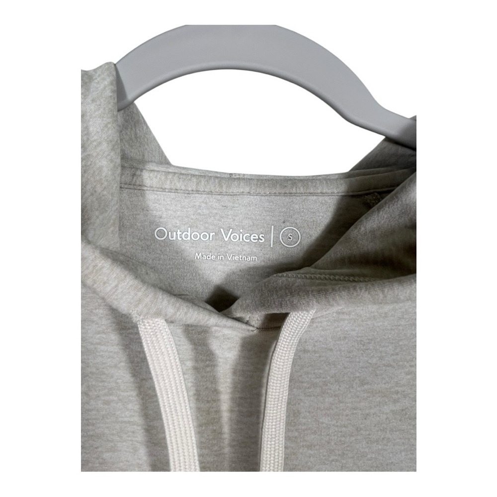 Outdoor Voices Women’s Light Weight Hoodie Thumb Holes Beige Sz.Sm - Picture 5 of 7